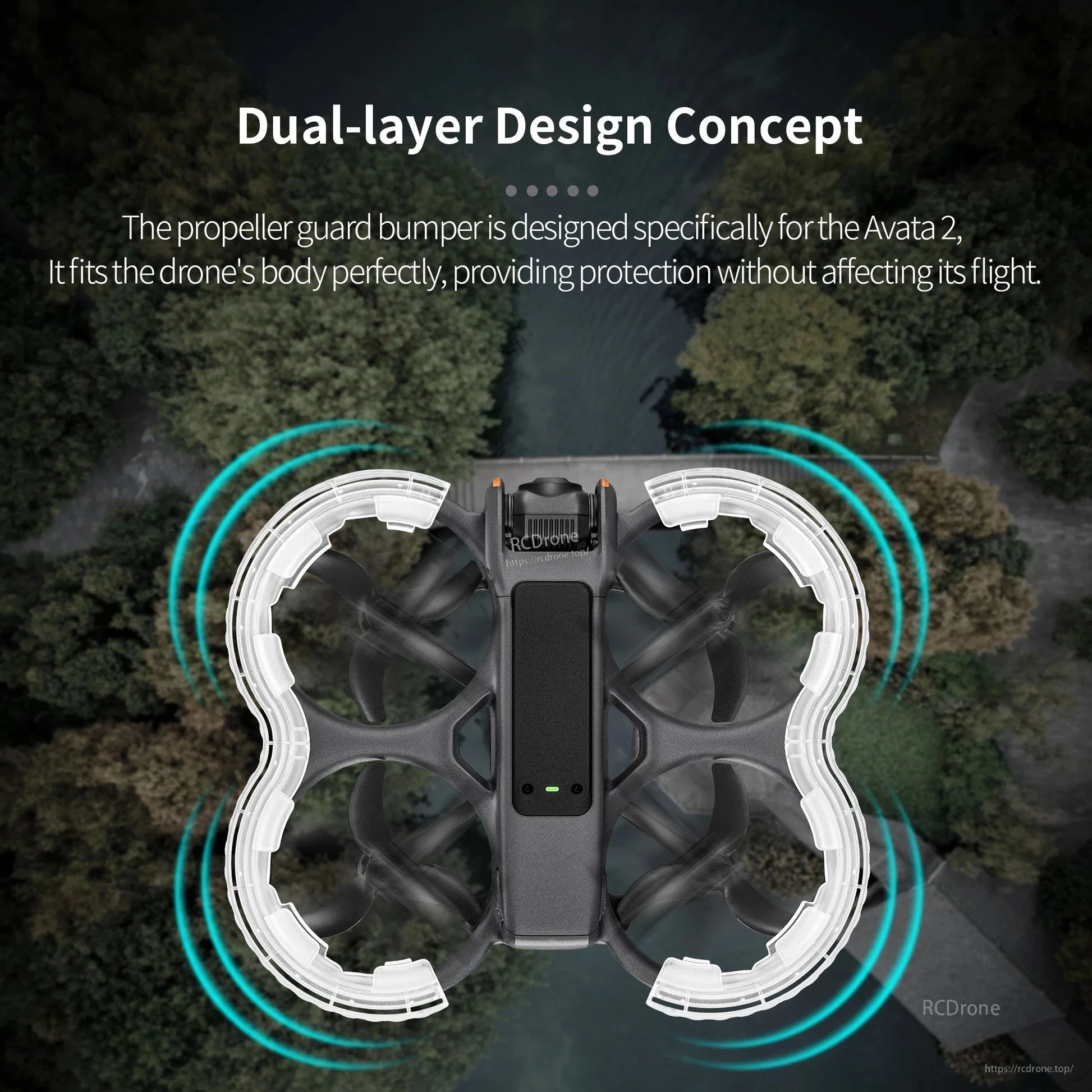 STARTRC Propeller Guard, The Startrc propeller guard for DJI Avata 2 features a dual-layer design concept, providing protection without affecting flight performance.