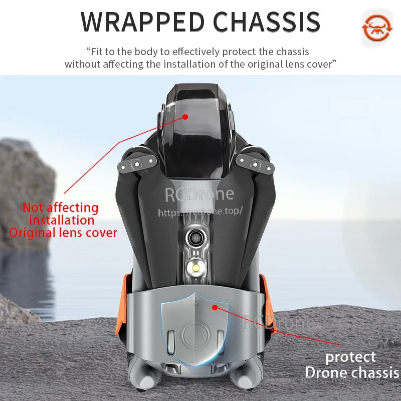 STARTRC Propeller Holder, Wrapped chassis protects drone body without affecting original lens cover installation.