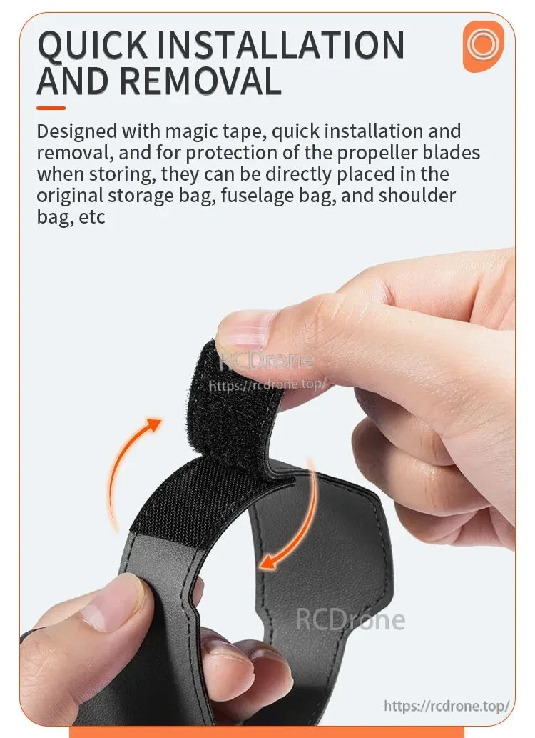 STARTRC Propeller Holder, Quick installation and removal with magic tape; protects propeller blades during storage.