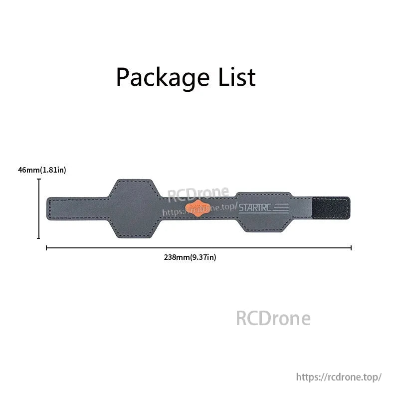 STARTRC Propeller Holder, STARTRC gray propeller holder strap, 238x46mm, PU Velcro blade stabilizer, lightweight 5.3g, secures drone blades for safe transport and storage.