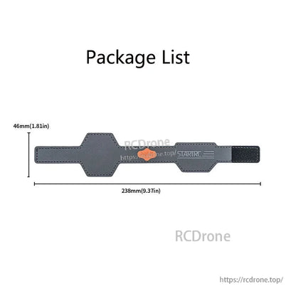 STARTRC Propeller Holder, STARTRC gray propeller holder strap, 238x46mm, PU Velcro blade stabilizer, lightweight 5.3g, secures drone blades for safe transport and storage.