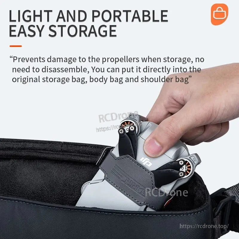 STARTRC Propeller Holder, Lightweight and portable, it protects propellers without disassembly. Its compact design fits original, body, and shoulder bags for easy, convenient storage. (25 words)