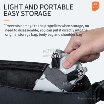 STARTRC Propeller Holder, Lightweight and portable, it protects propellers without disassembly. Its compact design fits original, body, and shoulder bags for easy, convenient storage. (25 words)