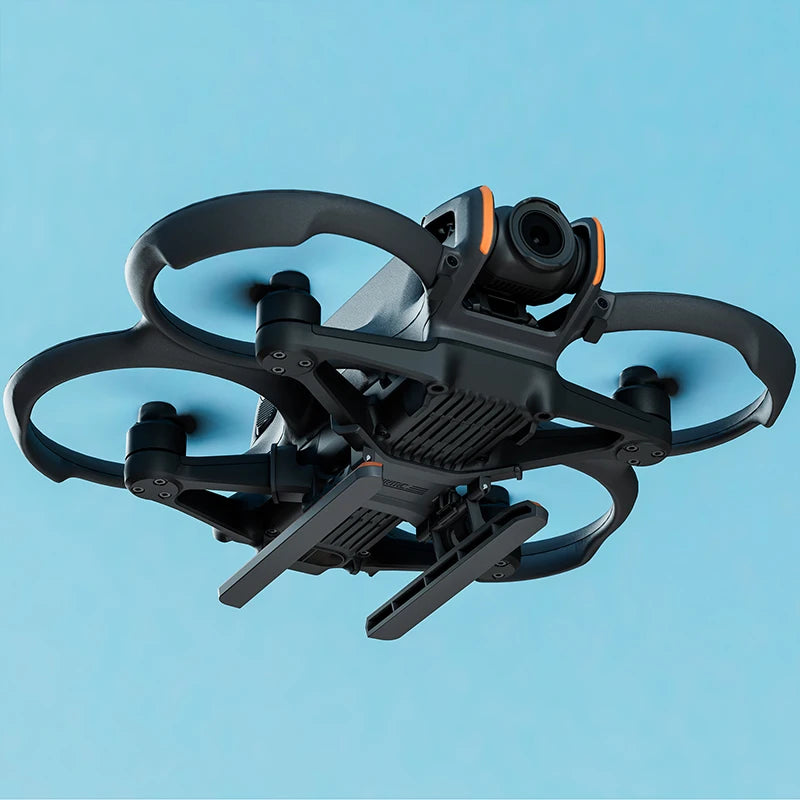 STARTRC Quick Release Landing Gear, The design allows for helicopter-style landing skids that do not obstruct the charging port, down view, or rear view sensors.