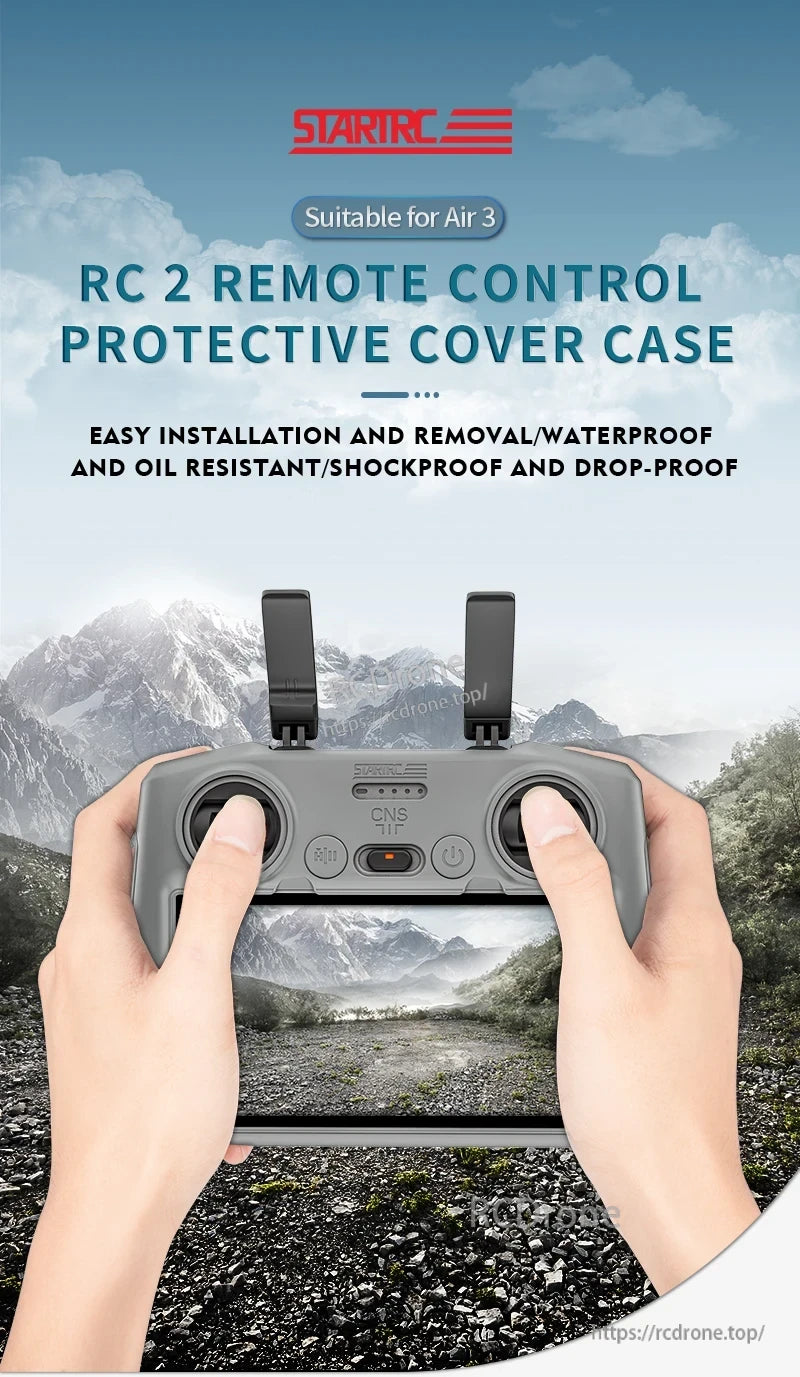 STARTRC RC 2 Silicone Protective Cover, This STARTRC RC2 silicone case protects Apple TV Remote (Air 3) from water, oil, shocks, and drops while being easy to install and remove.
