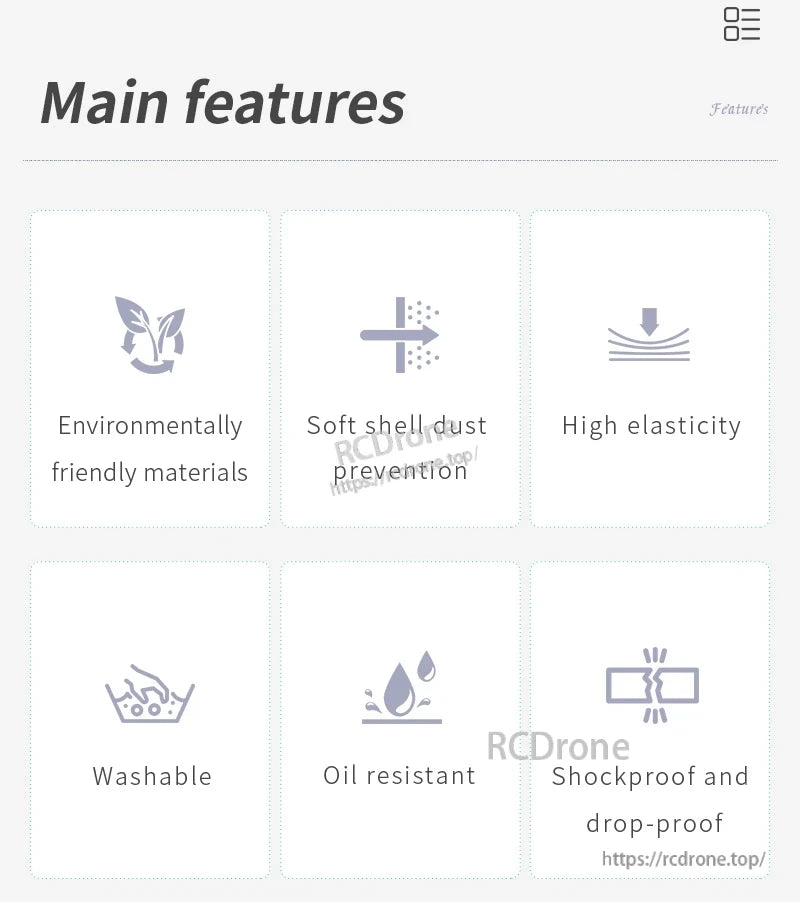 STARTRC RC 2 Silicone Protective Cover, Eco-friendly, dust-proof, elastic, washable, oil-resistant, shockproof cover