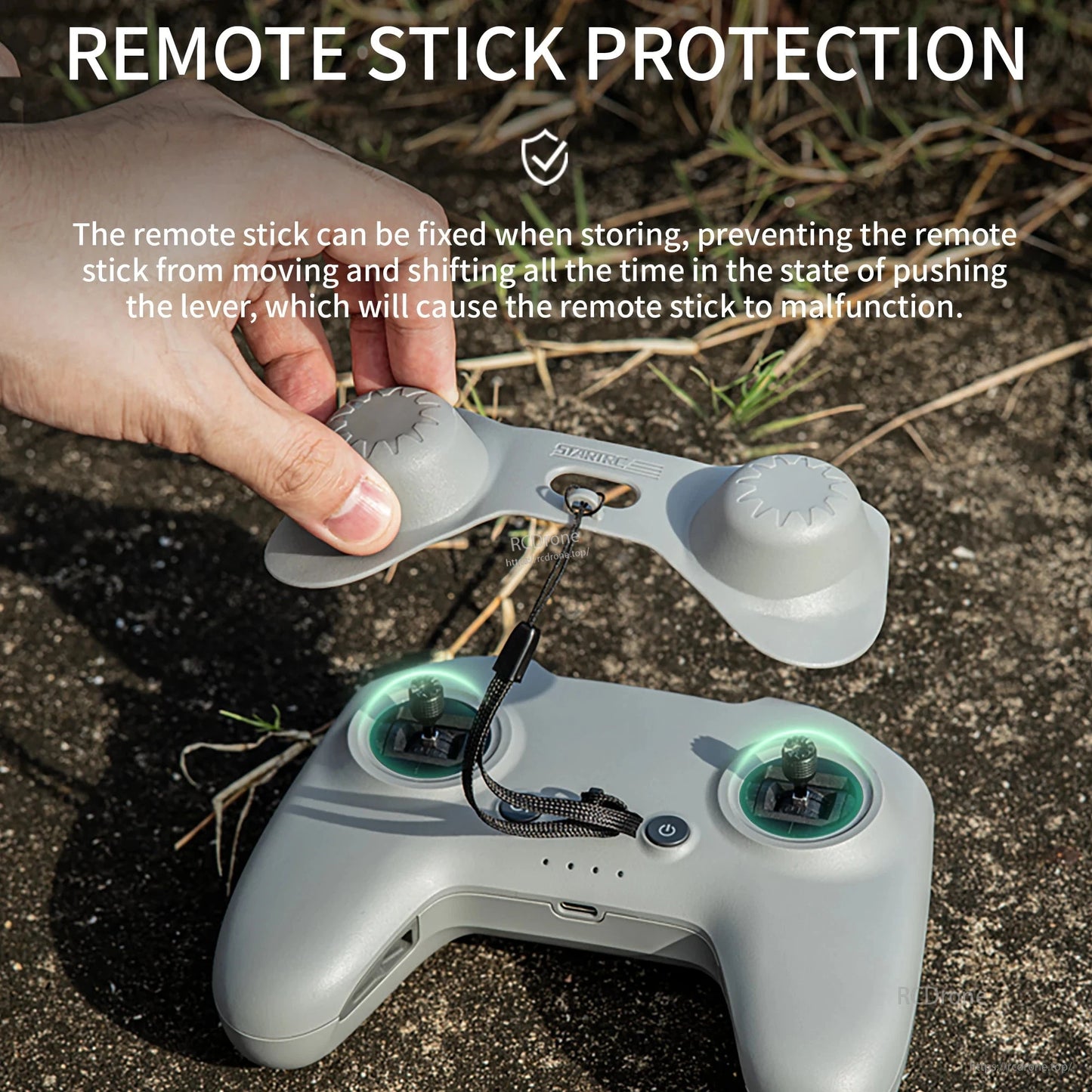 STARTRC Remote Control Joystick Protective Cover, Remote stick protector with TPU cover and lanyard prevents damage and secures joystick for DJI Avata 2/Avata and FPV 2/3 during storage.