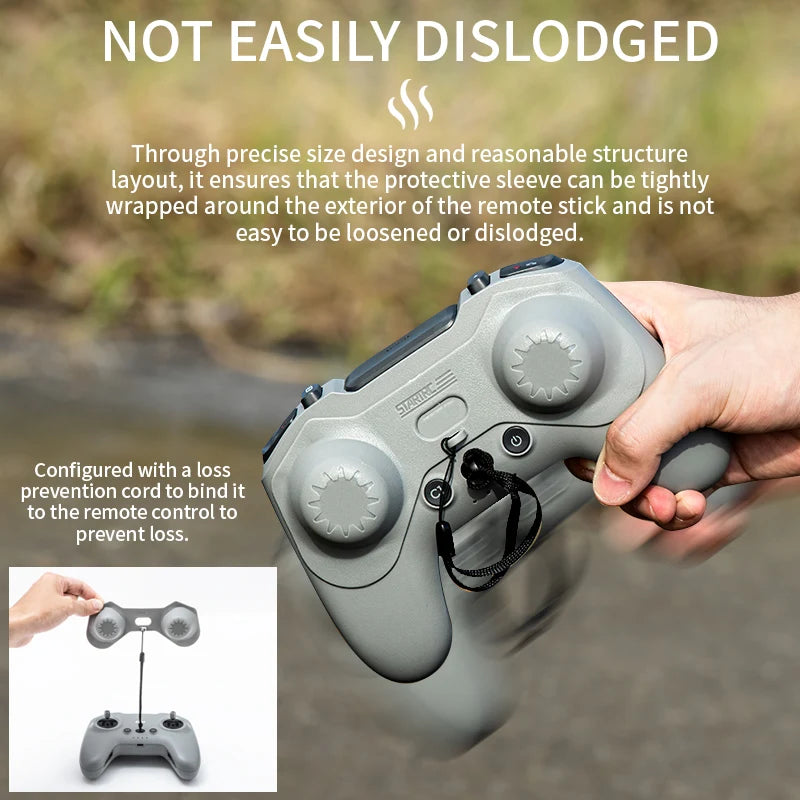 STARTRC Remote Control Joystick Protective Cover, Tightly fits remote stick, resists dislodging; includes loss prevention cord for secure attachment and enhanced safety.