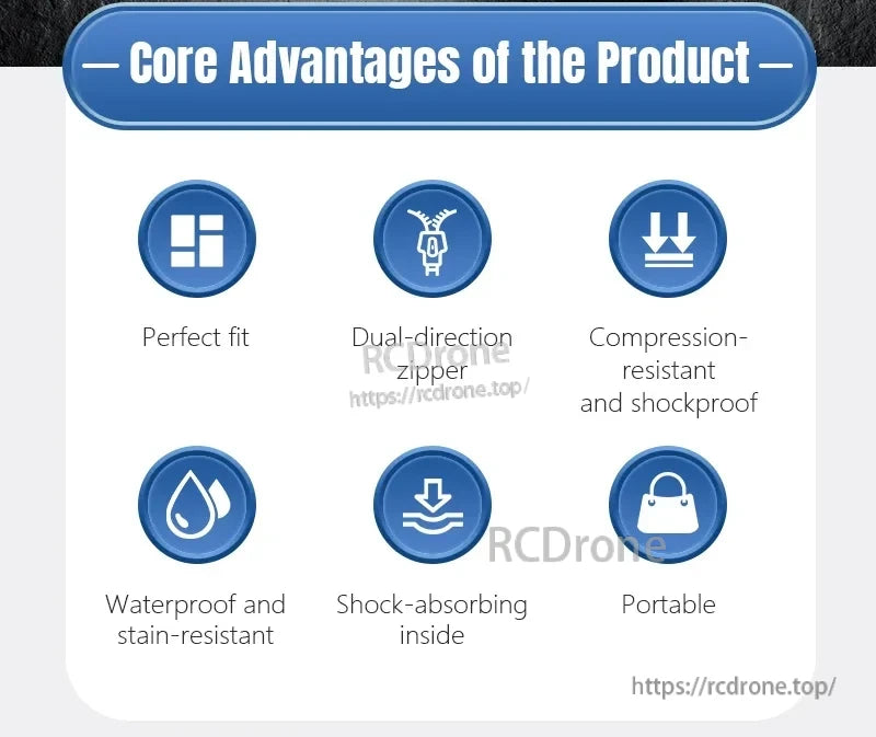 STARTRC Shoulder Bag, Dual-zipper, shockproof, waterproof, portable, shock-absorbing, perfect fit.
