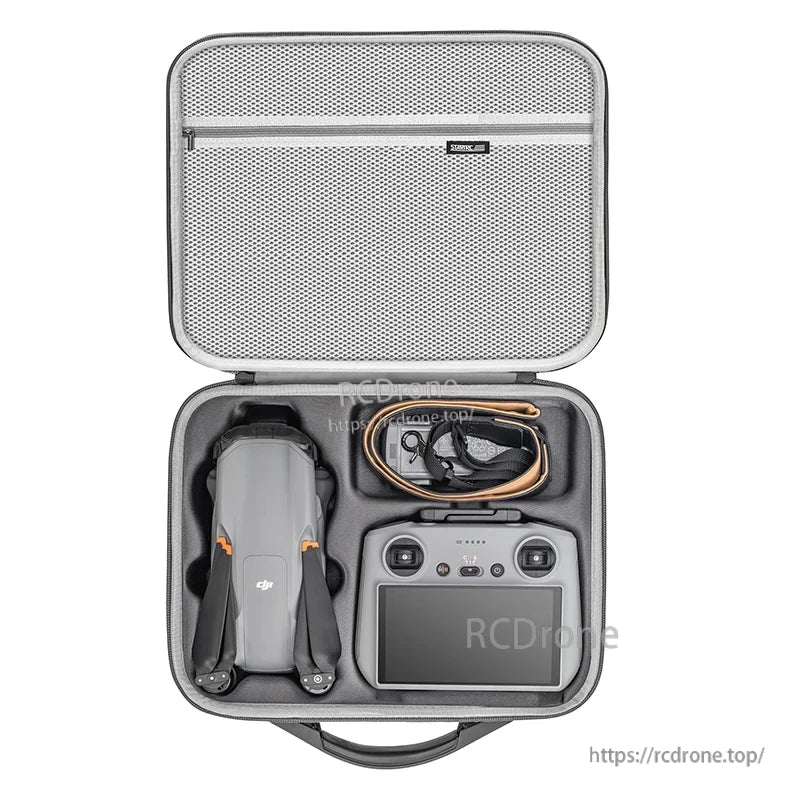STARTRC Shoulder Bag, The STARTRC DJI Air 3 Bag is a PU material shoulder bag with a gray color and shoulder strap.