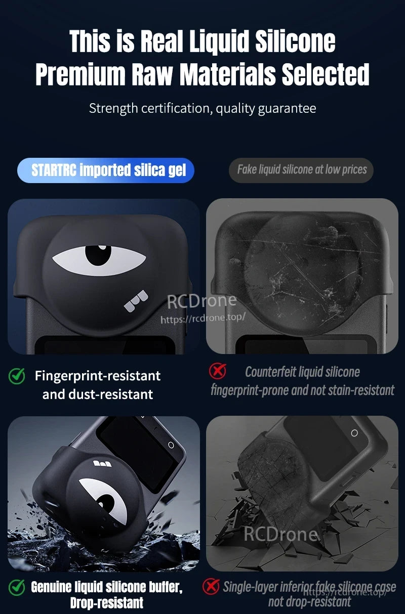 STARTRC Silicone Lens Guard, Premium real liquid silicone offers durability, fingerprint/dust resistance, and drop protection; fake silicone stains easily and breaks.