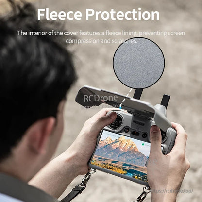 STARTRC 遮陽保護罩 適用於 DJI RC/RC 2 – 2合1螢幕保護遮陽罩，附掛繩，180° 可調