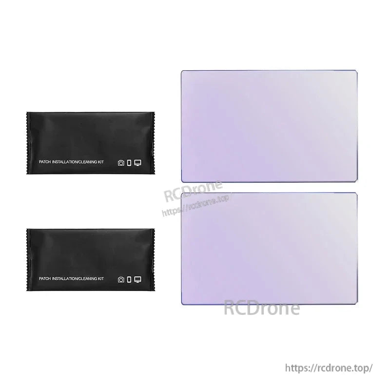 Matte 9H tempered glass film for DJI Inspire 3 remote, includes 2-pack and cleaning kit for easy installation.