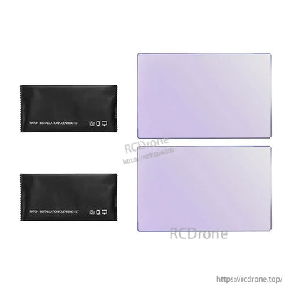 Matte 9H tempered glass film for DJI Inspire 3 remote, includes 2-pack and cleaning kit for easy installation.