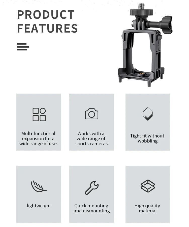 STARTRC Top Extension Bracket, Lightweight, durable multi-functional mount with quick attachment, secure fit, and sports camera compatibility.