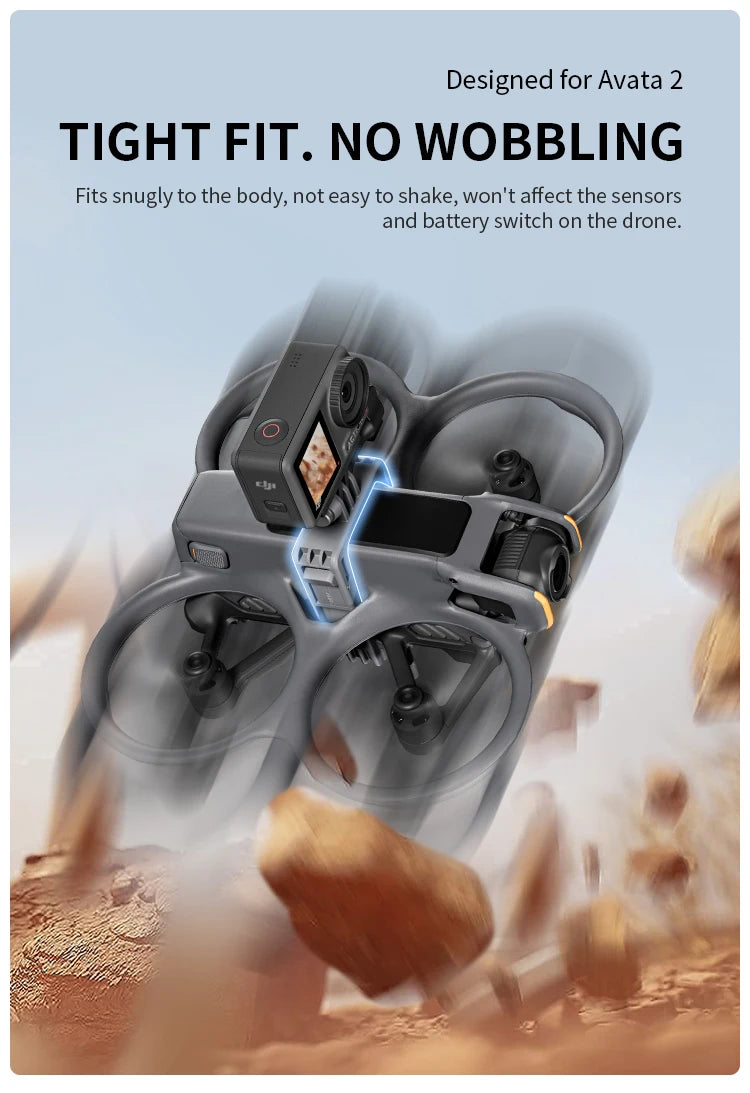 STARTRC Top Extension Bracket, Secure, snug fit for Avata 2 with no wobbling; ensures stable attachment and protects sensors.