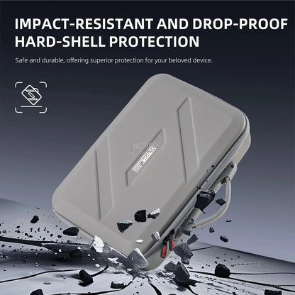 STARTRC Travel Storage Bag, A travel storage bag for DJI Mini 5 Pro featuring shockproof PU and molded inserts for safe transport and storage.