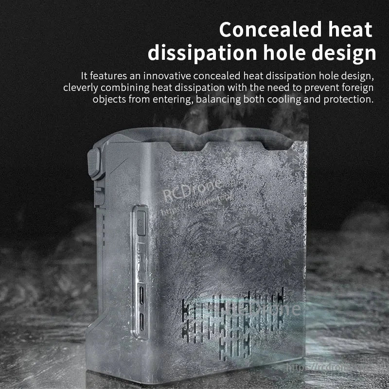 STARTRC Two‑Way Battery Charger, Hidden cooling vents provide effective heat dissipation, block debris, and ensure peak drone performance.