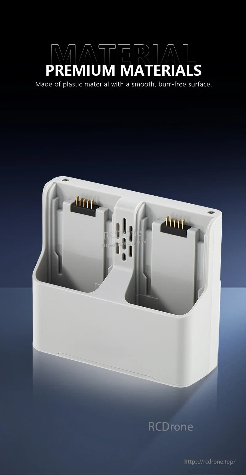 STARTRC StartRC Two-Ways Battery Charger, Premium materials made of plastic material with a smooth, burr-free surface.