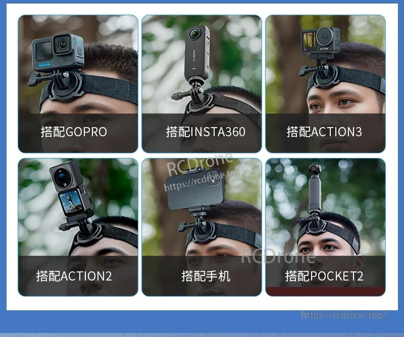 STARTRC Universal Magnetic Head Strap, Universal Magnetic Head Strap for Action Cameras and Phone