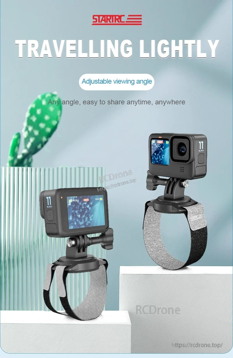 STARTRC Universal Magnetic Head Strap, STARTRC action camera offers adjustable viewing angle and lightweight design for easy sharing anytime, anywhere.