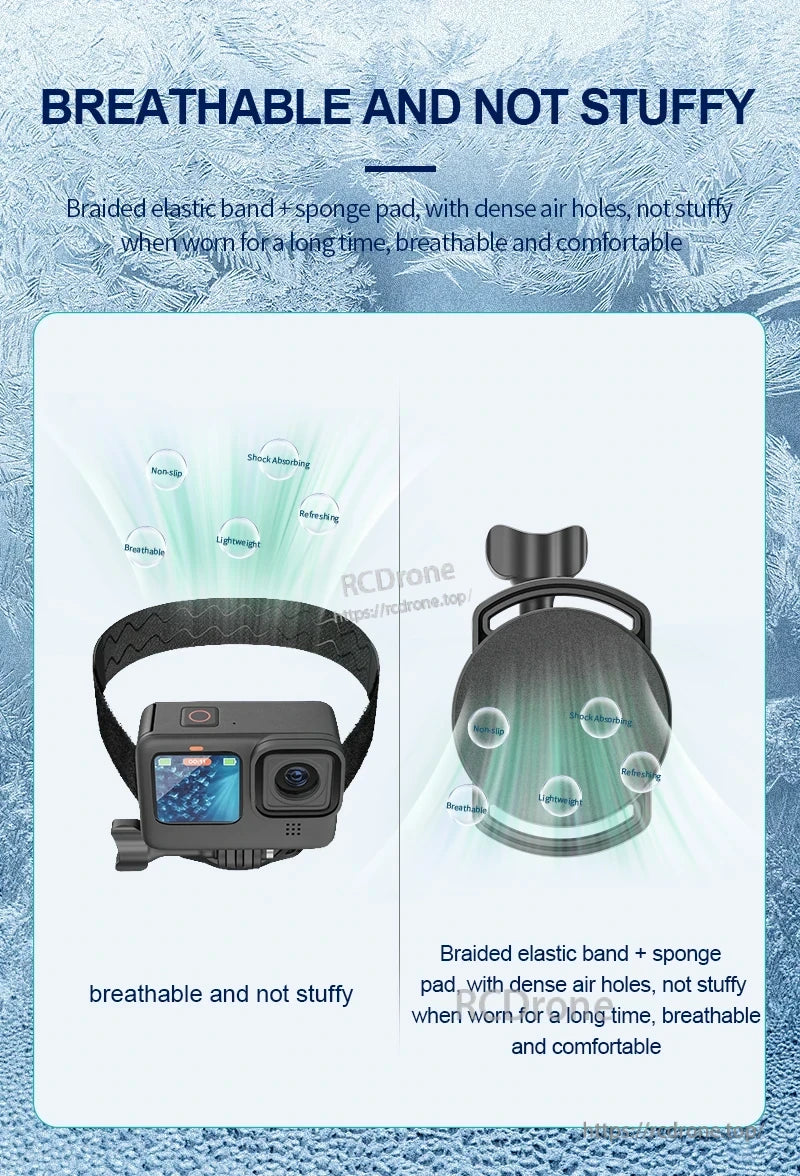 STARTRC Universal Magnetic Head Strap, A breathable and comfortable head strap with braided elastic, sponge, and air holes for athletes and those seeking a reliable and ventilated magnetic head strap.