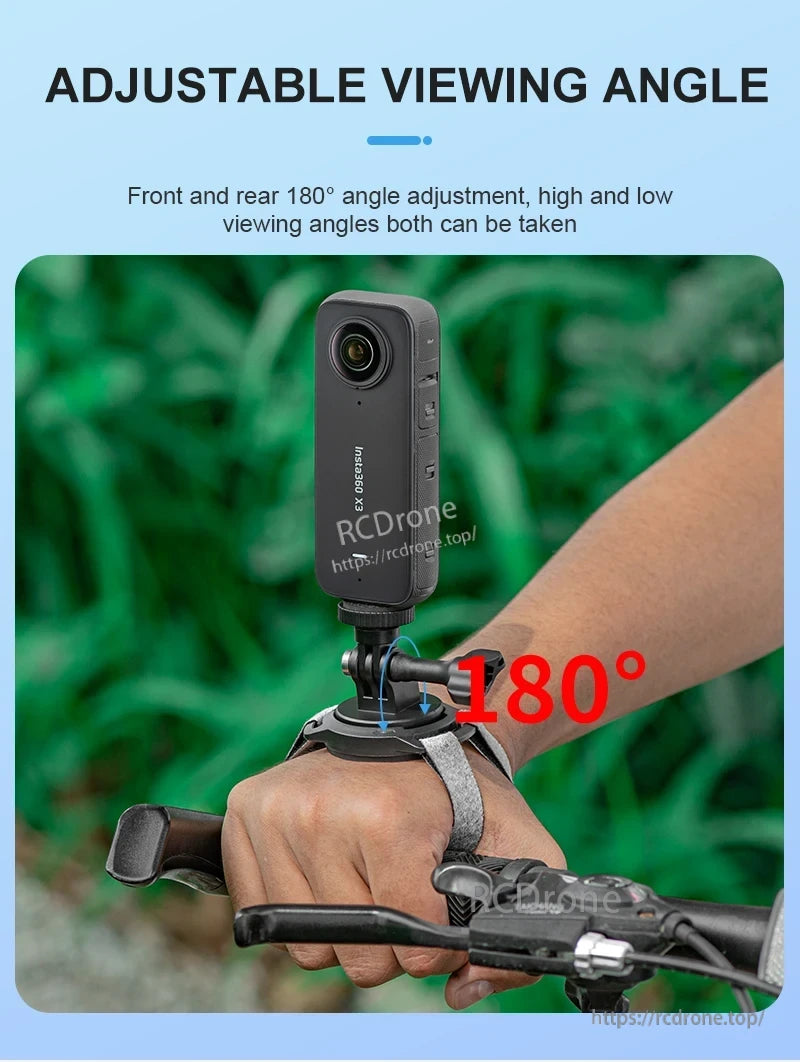 STARTRC Universal Magnetic Head Strap, 180° adjustable angle for front and rear capture