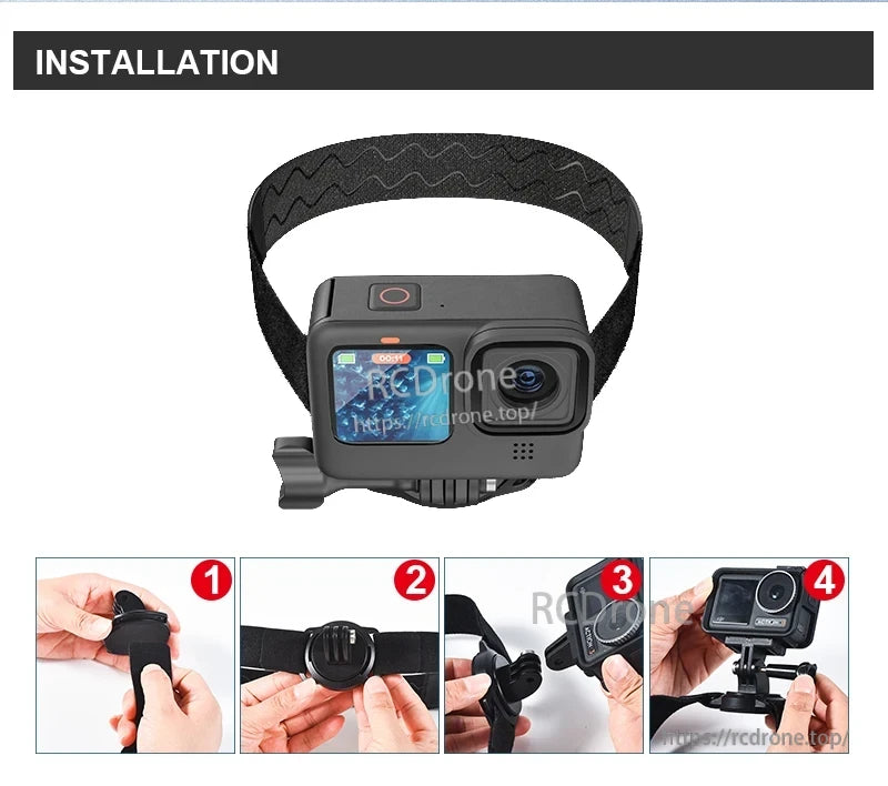 STARTRC Universal Magnetic Head Strap, This accessory provides wide compatibility with popular action cameras including GoPro, Insta360, DJI Action, and Pocket series.