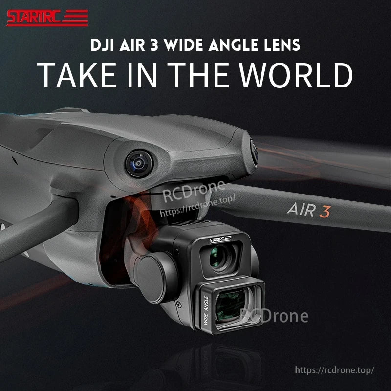 STARTRC Wide Angle Lens Filter, STARTRC DJI Air 3 wide-angle lens offers a broader view, advanced camera tech, and sleek design for enhanced aerial photography.
