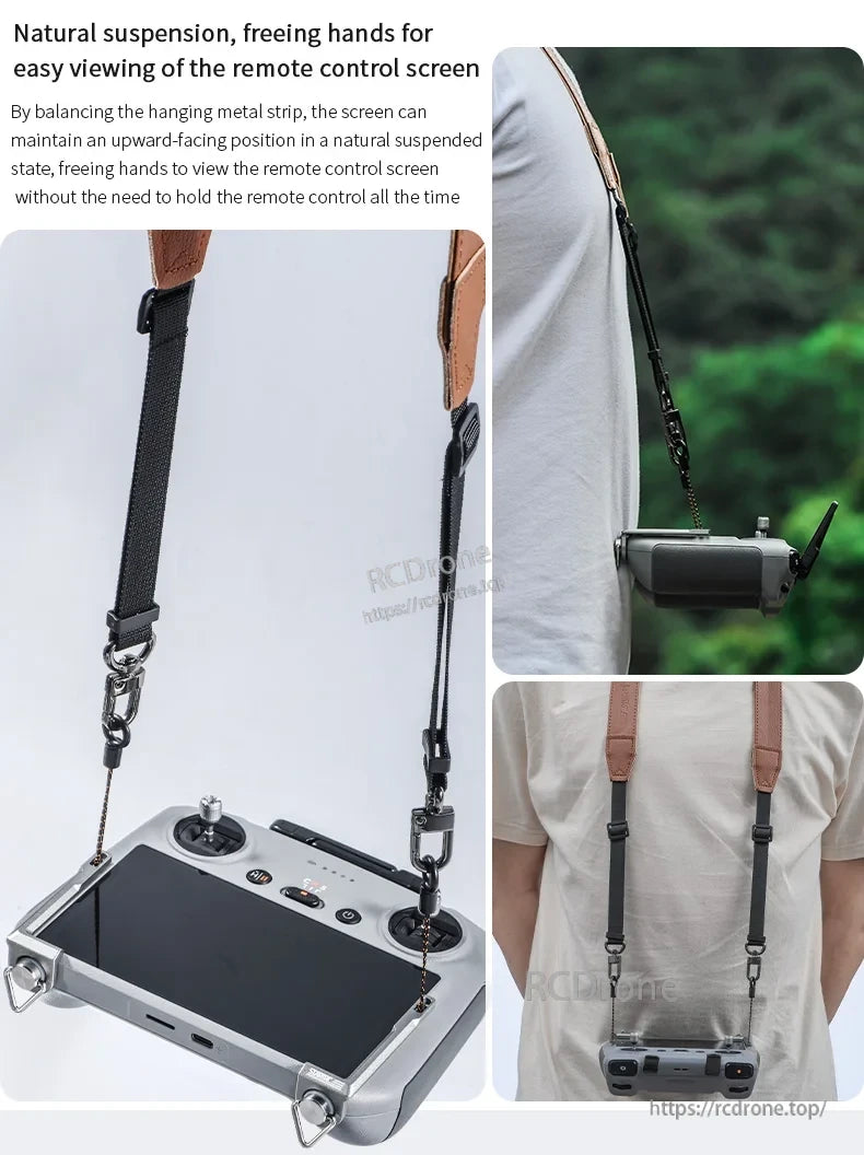 STARTRC Self-balancing Hanging Strap, Natural suspension strap keeps remote screen upright, freeing hands for easy viewing without holding the controller constantly.