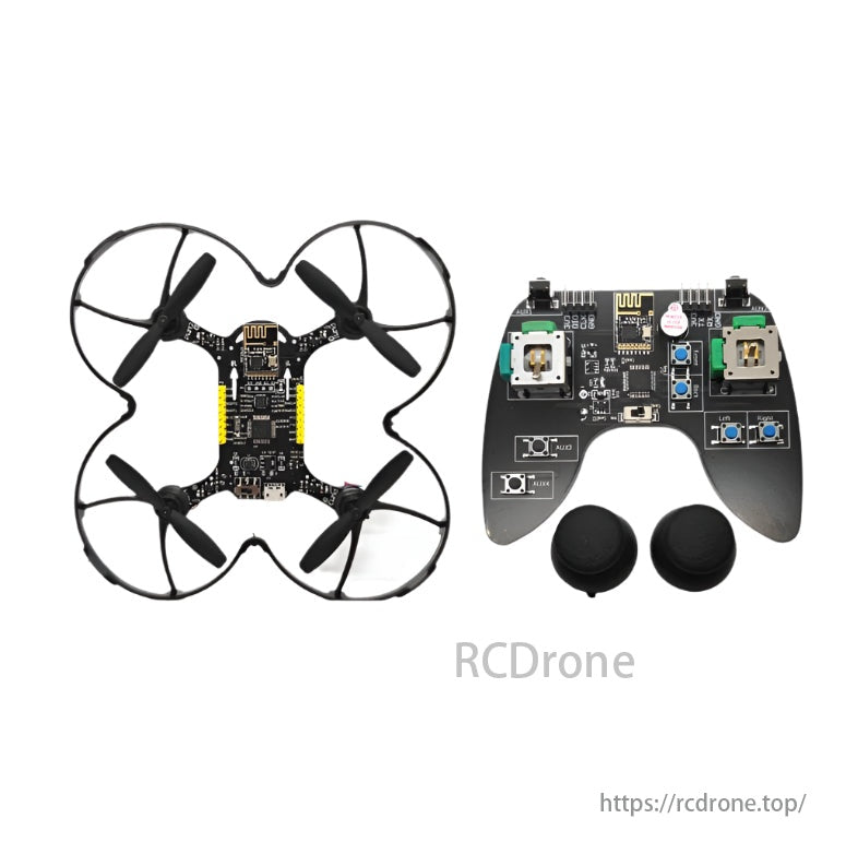 STM32 DIY drone kit for learning, research, and competitions, featuring open-source design and programmability using C language.