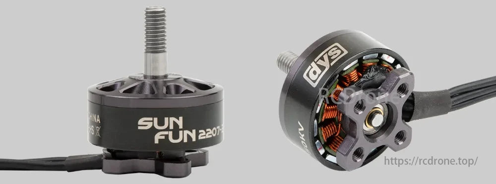 SUNFUN SF2207 FPV Motor, Lightweight design improves throttle response and maneuverability.