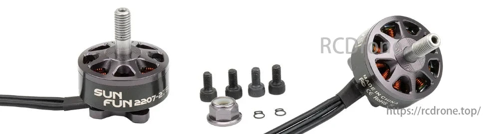 SUNFUN SF2207 FPV Motor, SUNFUN SF2207 brushless motor for 5 inch RC racing drone, offering various KV options