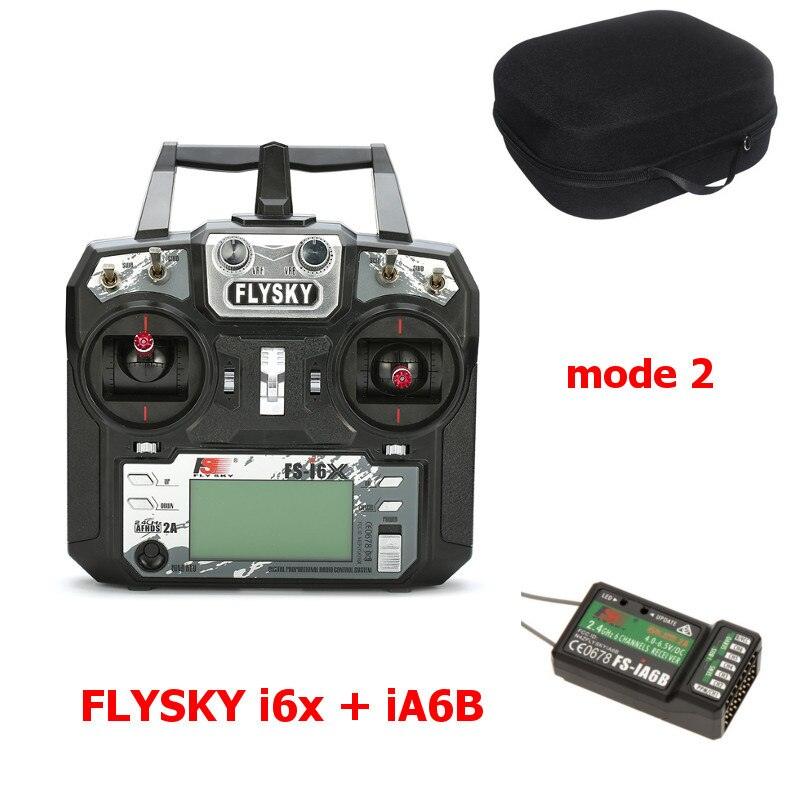 FLYSKY FS-i6X I6X AFHDS 2A RC トランスミッター X6B IA IA6B IA10B レシーバー 10CH 2.4GHz  飛行機ヘリコプター FPV レーシングドローン用 - Handbag Mode2 iA6B
