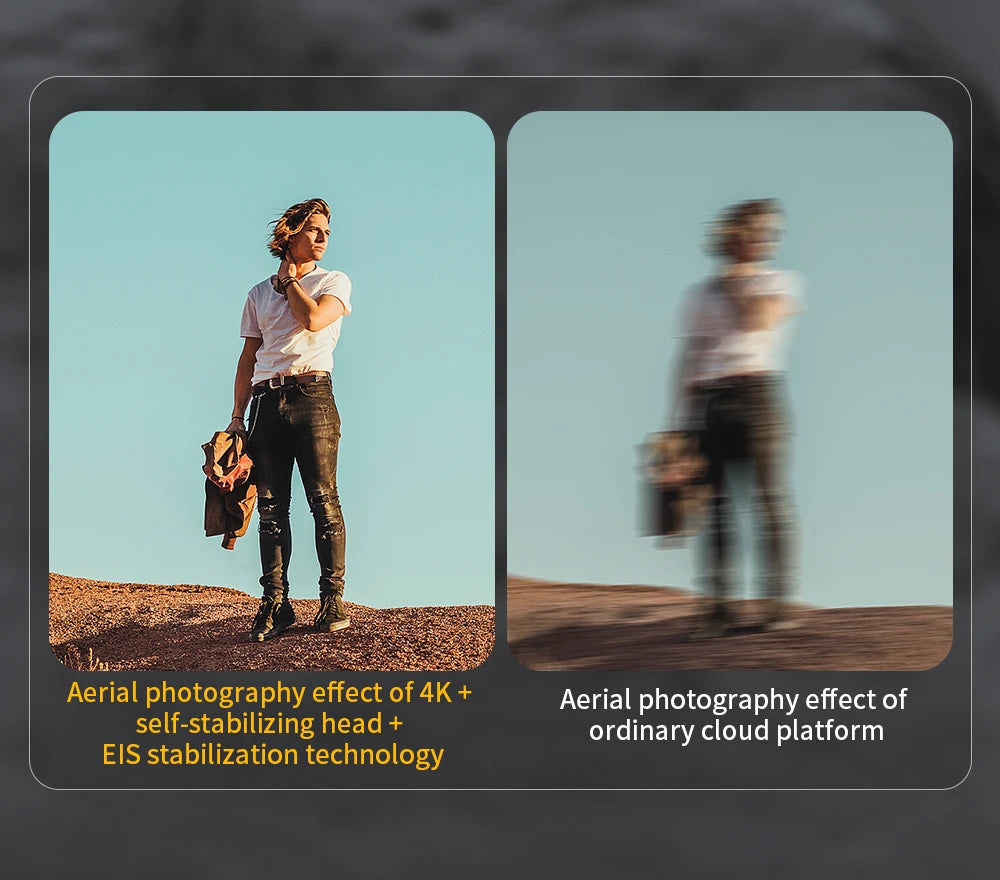 SJRC F22S 4K HD PRO Drone - With 4K HD Camera 2-Axis Gimbal HD Camera Obstacle Avoidance GPS 5G WiFi FPV Quadcopter RC Drone Helicopter Professional Camera Drone 18 SJRC F22S 4K HD PRO Drone, 4K + Aerial photography effect of self-stabilizing head ordinary cloud platform EIS