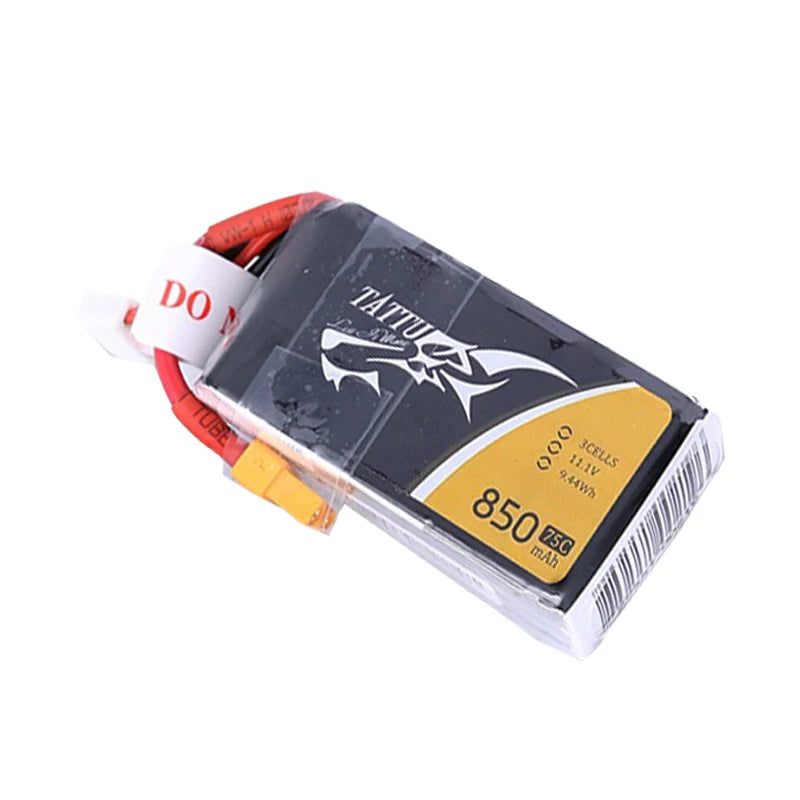 4 قطعة TATTU 11.1/14.8V 3S/4S 850mAh 75C Lipo بطارية ل RC مروحية كوادكوبتر FPV سباق طائرة بدون طيار