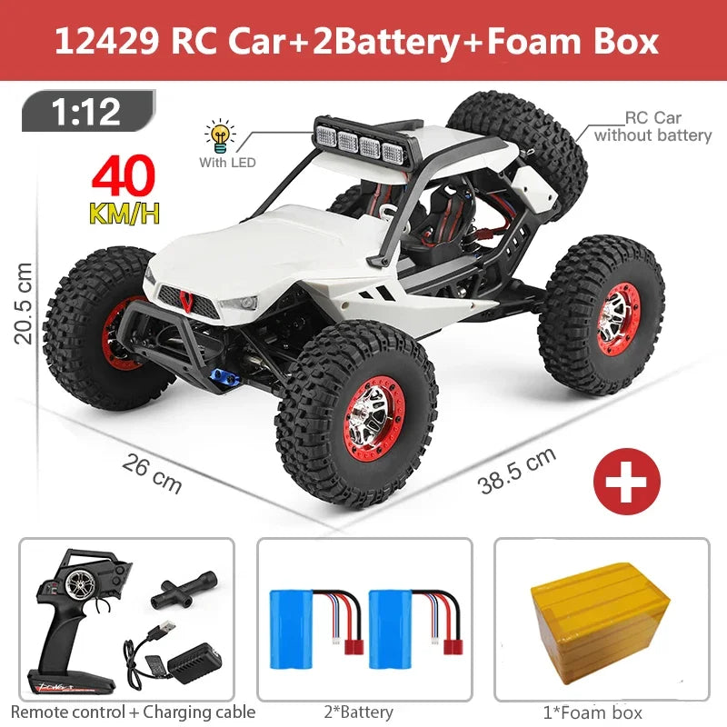 WLTOYS 12402 104311 12429 1:12 Rock Crawler RC Gari 50km/H 4WD Umeme kasi ya kasi gari mbali-barabara Drift kudhibiti watoto toy toy