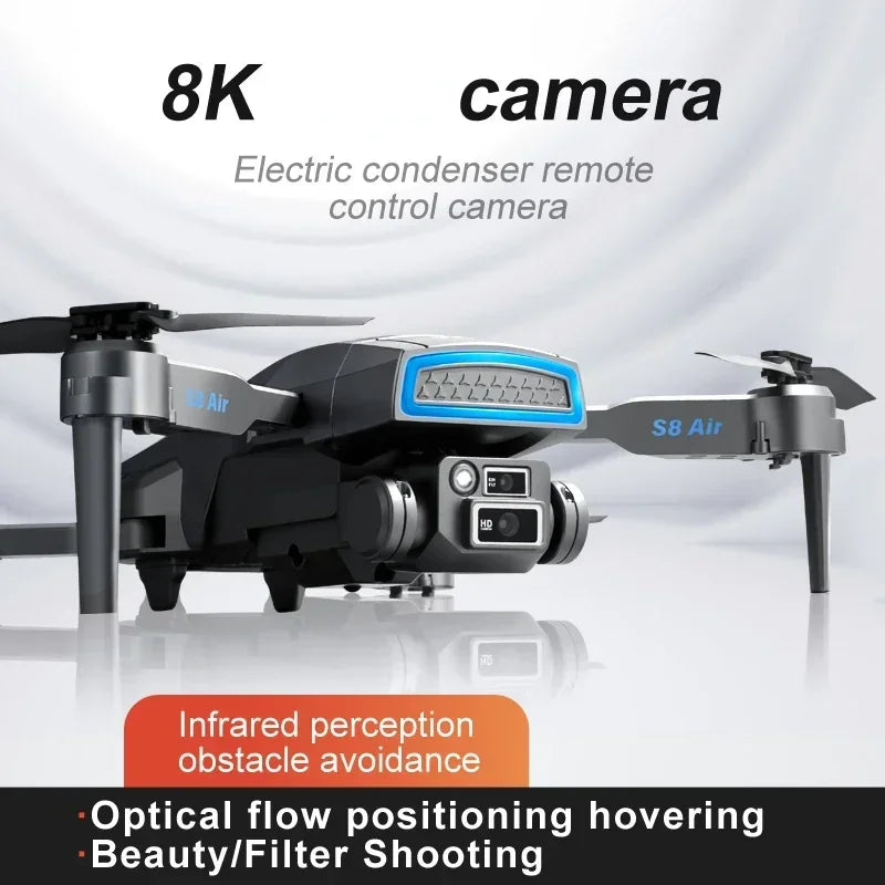 S8 Air Drone - HD 8K Camera RC Quadcopter Helicopter WIFI FPV Distance ...