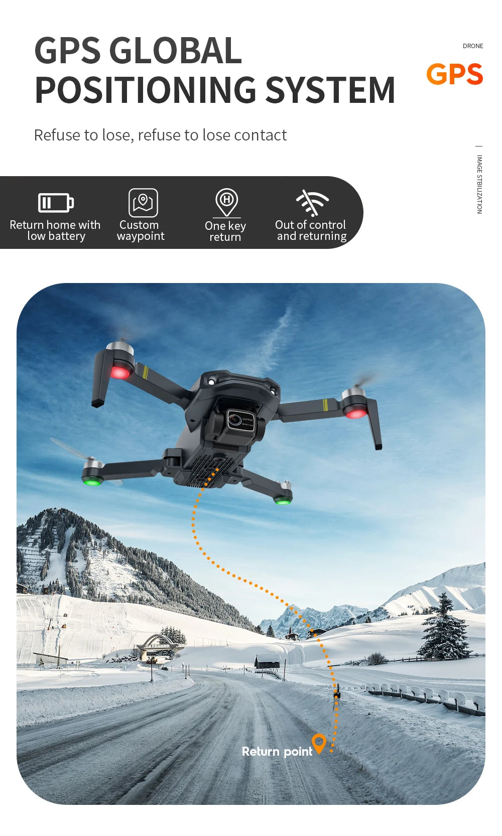 WYFA X3 Drone - GPS 6K HD EIS OAS Dual Camera Profesional Brushless Rc Anti-Shake Photography Foldable obstacle Drones For Gift Toy Professional Camera Drone 19 WYFA X3 Drone, DRONE GPS GLOBAL GPS POSITIONING SYSTEM Ref