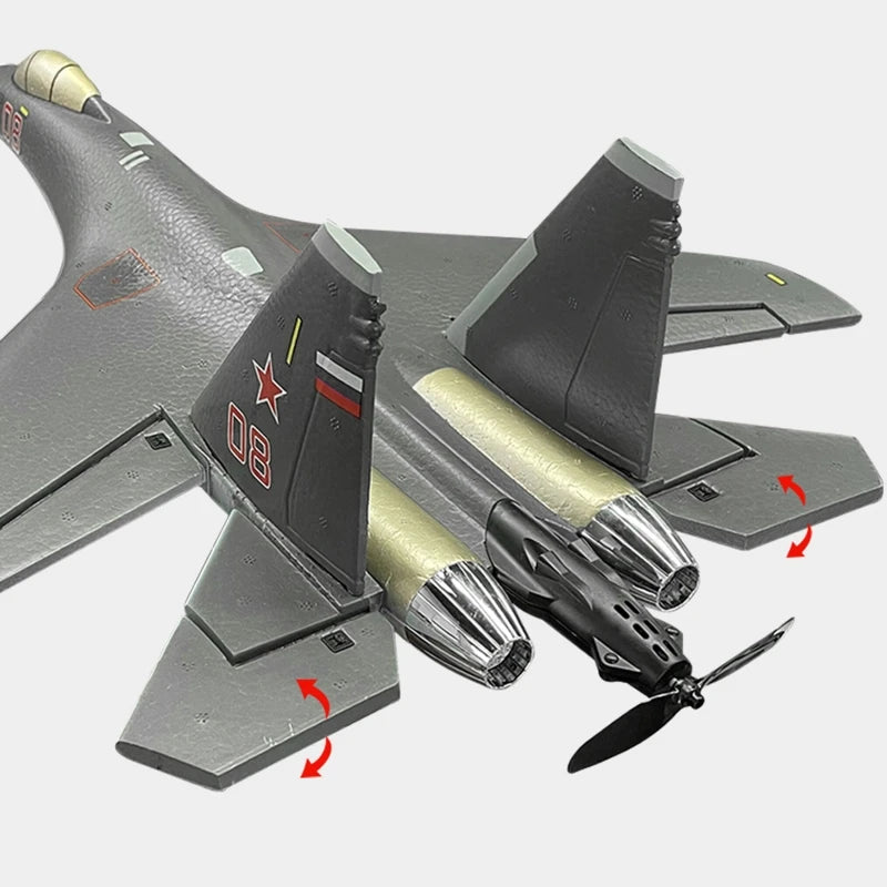 SU35 2.4G 4CH Stunt RC Aircraft, due to manual measurement, please allow 1-3 cm error, thank you Due to screen and other