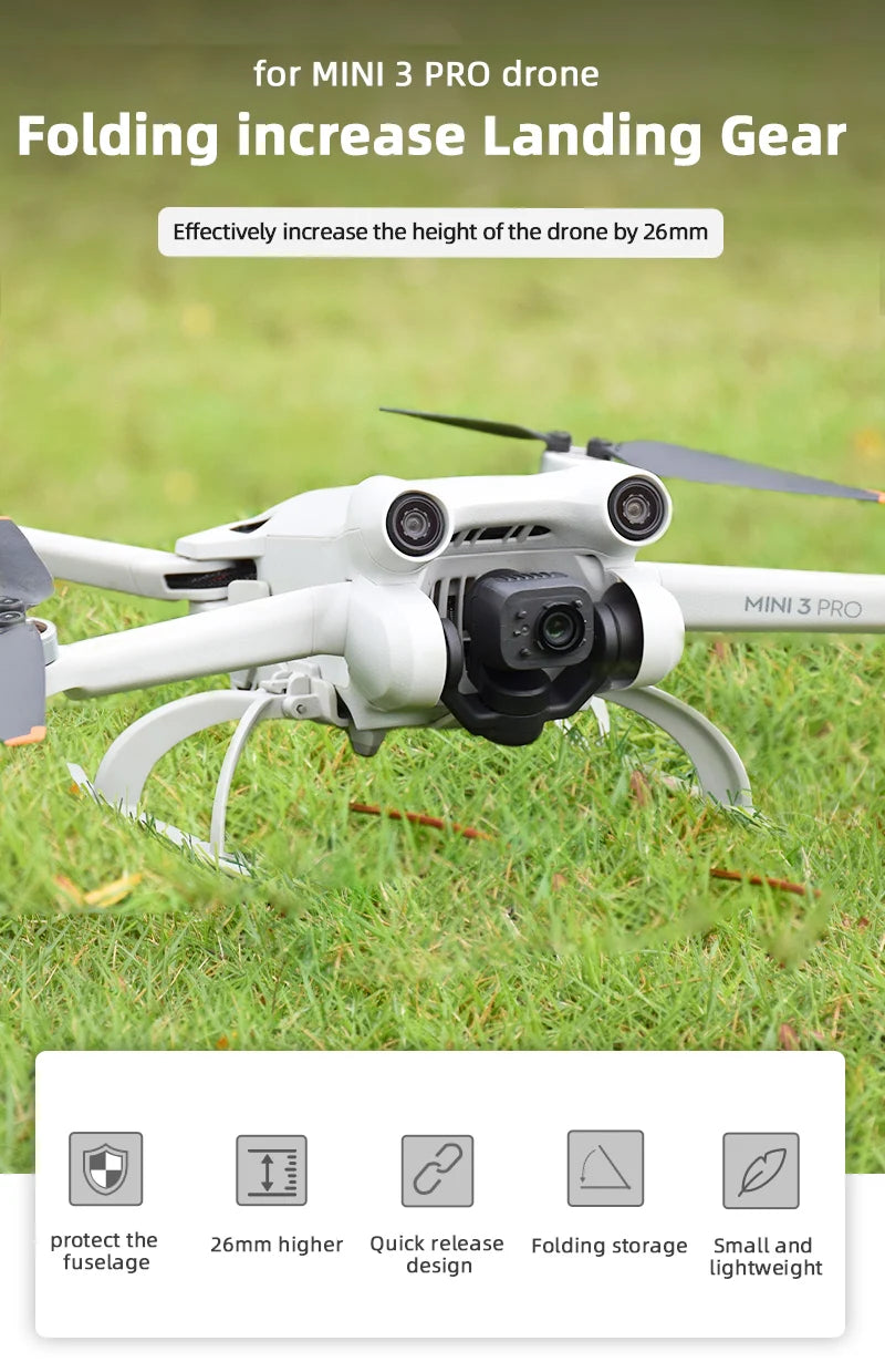 Landing Gear for DJI Mini 3 PRO Drone, for MINI 3 PRO drone Folding increase Landing Gear Effectively increase the height ofthe drone