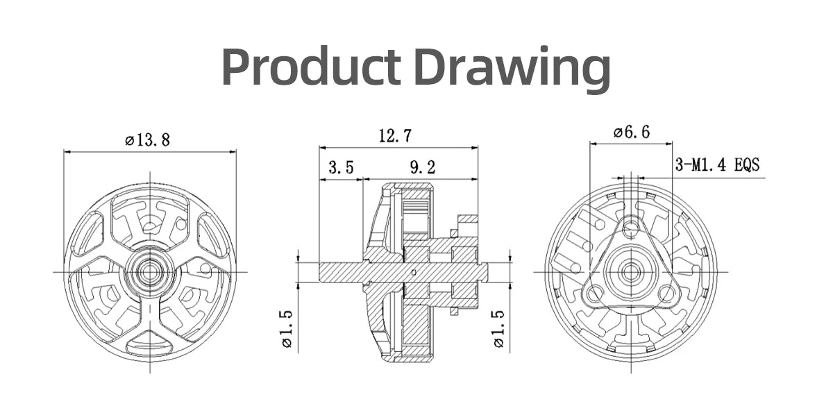 GEPRC SPEEDX2 1102 10000KV Motor - ESC 12A Brushless Motor Black with Mini 1.6 -2 Inch RC FPV Racing Drone Multicopter Accessories 8 GEPRC SPEEDX2 1102 10000KV Motor - ESC