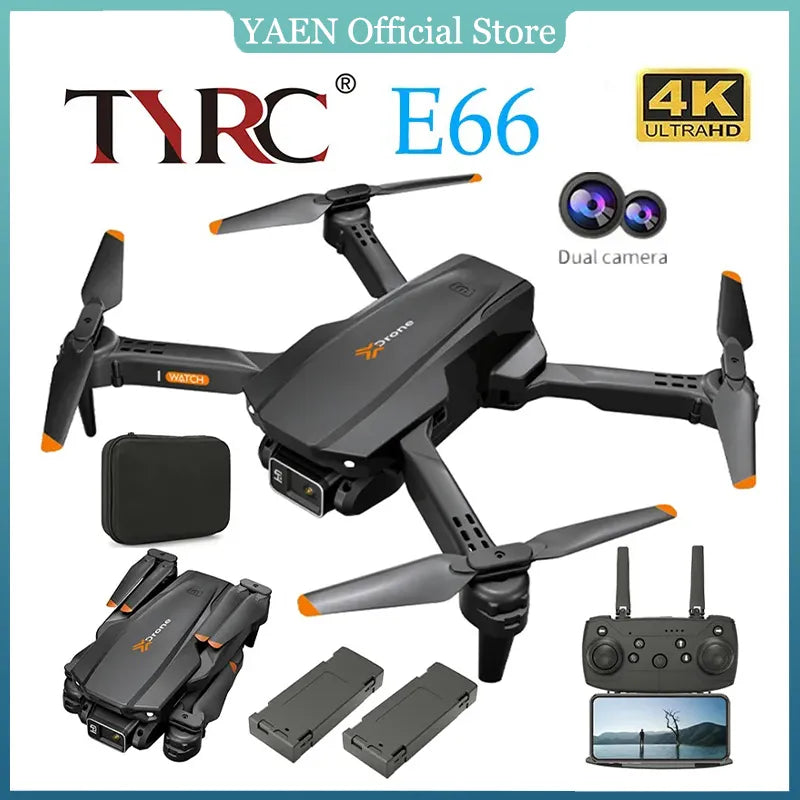 E66 Drone - Professional HD Camera Obstacle Avoidance Aerial Photography Brushless Folding Quadcopter Toys Gifts 2023 New