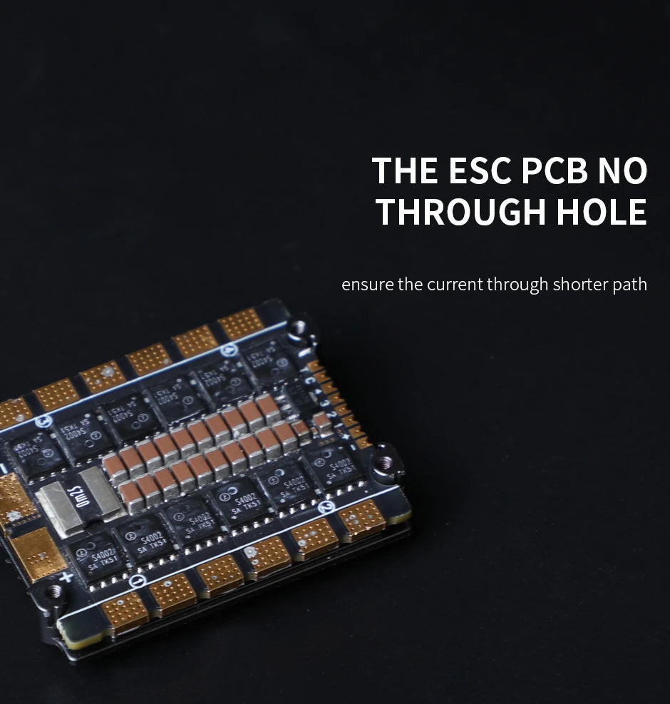 ESC PCB NO THROUGH HOLE ensure the current through shorter 35'