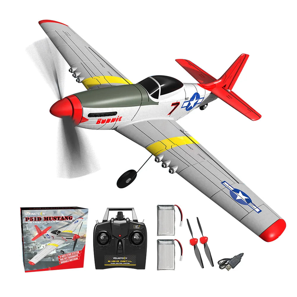 P51D RC Airplane - 2-Ch/4-Ch One-key Aerobatic RC Plane RTF Mustang Aircraft W/Xpilot Stabilization System (761-5 RTF) 19 P51D RC Airplane, PSID MUSTANG Louno Bupnit IAULUnd uTLn