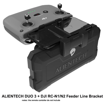 ALIENTECH DUO 3 feeder line bracket compatible with DJI RC-N1/N2 remotes; remote not included.