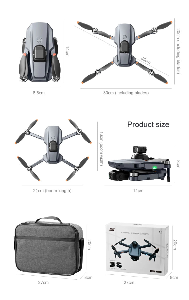 RG101 Pro Drone - 2-axis Gimbal 360° Obstacle Avoidance HD Dual Camera Aerial Photography Brushless GPS Foldable Return Quadcopter Professional Camera Drone 32 RG101 Pro Drone SPECIFICATIONS Transmission Range : 2.7km