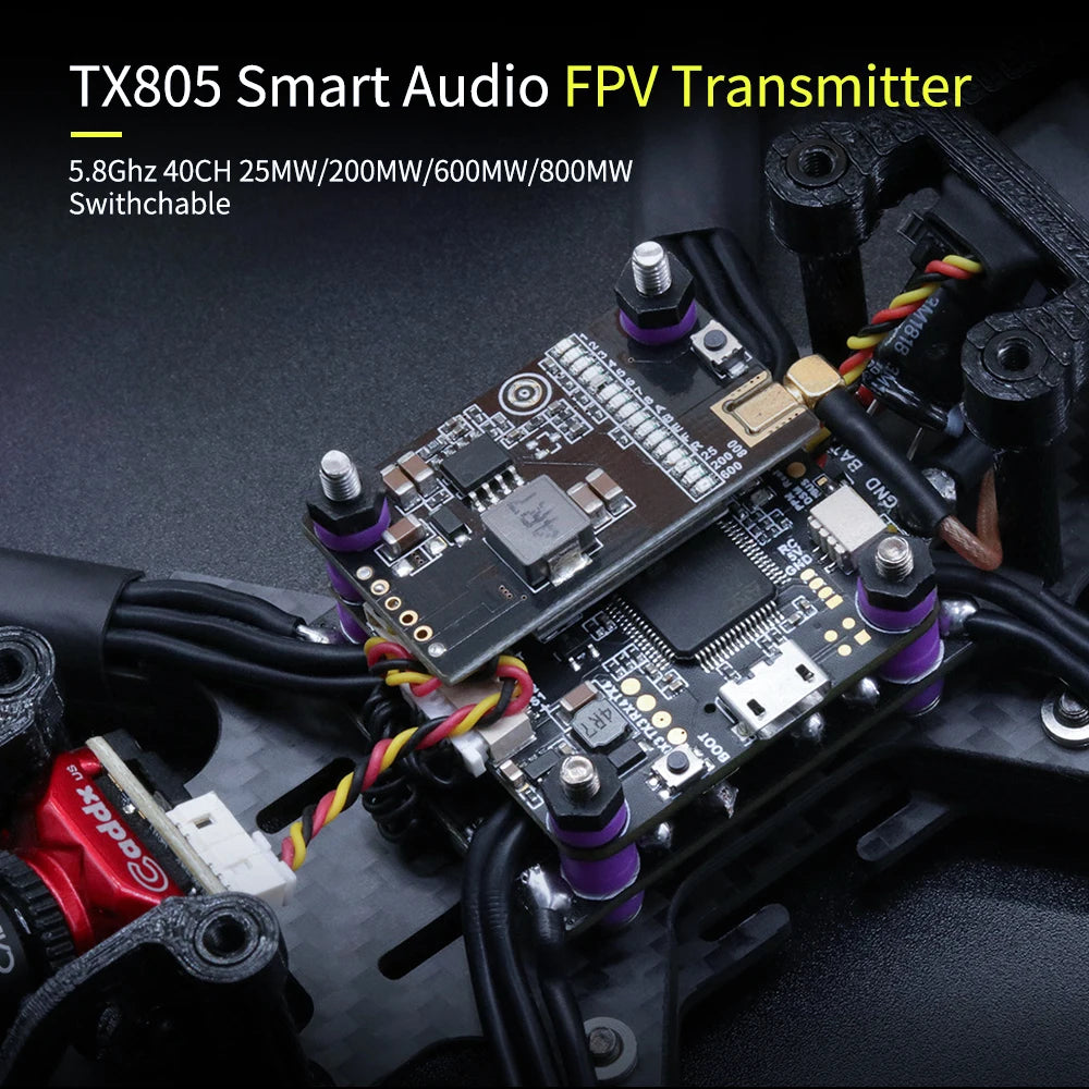 TCMMRC LAL5 Racing Drone, Smart Audio FPV Transmitter 5.8Ghz 4OCH 25MW/2