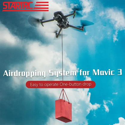 StartrC 3‑in‑1 Airdrop, StartrC airdropping system for Mavic 3 series; easy one-button operation, simple and compatible.