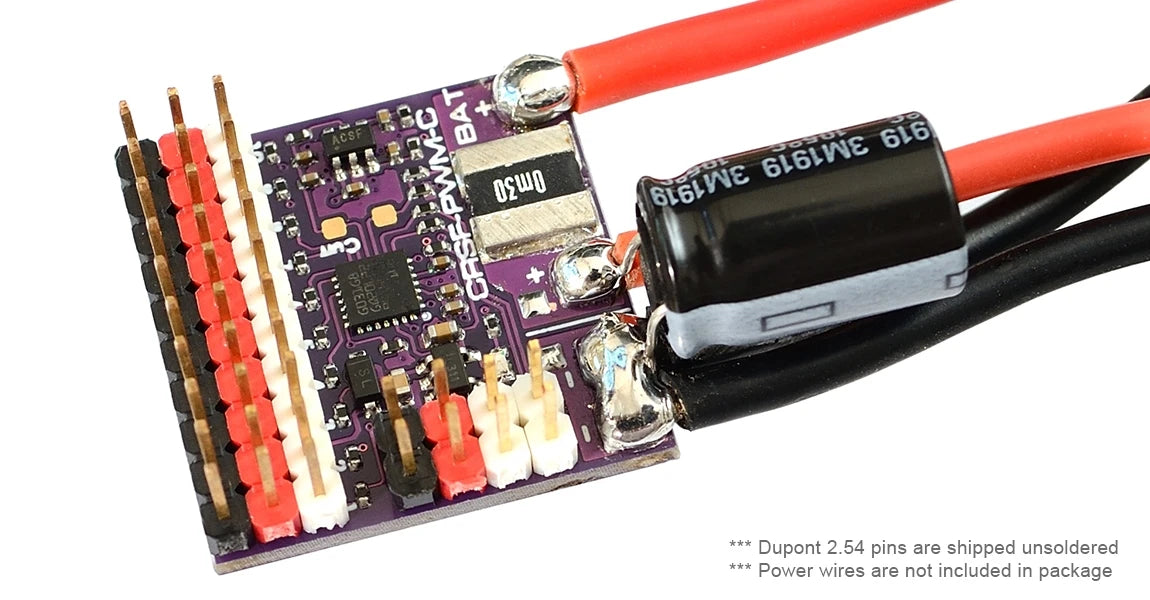 MATEK Mateksys CRSF TO PWM, +++ Dupont 2.54 pins are shipped unsoldered #++ Power wires